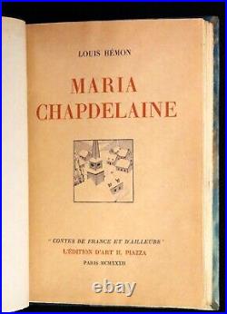 1932 Rare First Limited French Edition Maria Chapdelaine by Louis Hemon