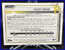 2021 Bowman Draft 1st Ed. HENRY DAVIS ORANGE Foil Refractor 6/25 1st Bowman
