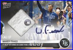 2021 TOPPS NOW AUTO RELIC CALL-UP CARD /99 RAYS WANDER FRANCO #402A 1st HIT HR