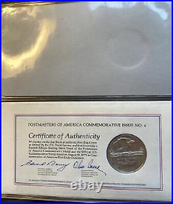 Book with 9 Limited Edition Proof Sterling silver Numismatic First Day covers by