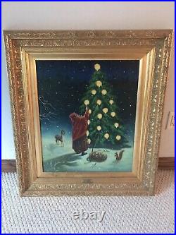 Christopher Radko Limited Edition Framed Oil Painting 1996 First Glow
