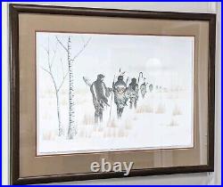 Donald Vann Limited Edition Native American Hunters in the Snow Signed 61/150