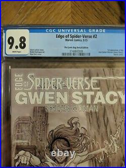 Edge of Spider-Verse 2 CGC 9.8 Comic Bug variant limited to 1500 1st Spider Gwen