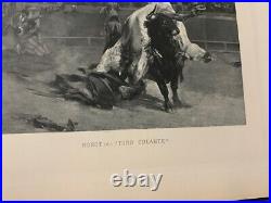 Exciting Aimre Morot Bullfight 1885 First Edition, limited edition photogravure