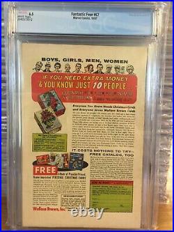 FANTASTIC FOUR #67 CGC 6.5 WHITE PAGES GOTG 31st HIM (WARLOCK) MARVEL