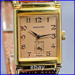 First 1983 Hamilton Wilshire Limited-Edition Wristwatch 20K Gold Over Sterling