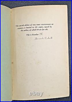 First Gentleman of America Branch CABELL SIGNED Limited Edition GOOD