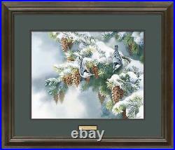 First Snowfall Nuthatch Framed Limited Edition Print by Susan Bourdet