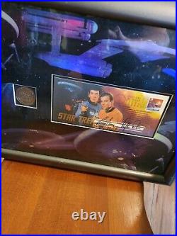 Framed Star Trek Limited Edition first Day Issued Stamp Holligram