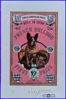 French Bulldog, First Prize, Limited Edition Print, Signed Fairchild Paris