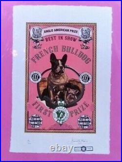 French Bulldog, First Prize, Limited Edition Print, Signed Fairchild Paris