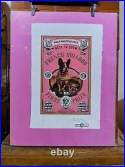 French Bulldog, First Prize, Limited Edition Print, Signed Fairchild Paris