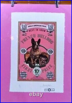 French Bulldog, First Prize, Limited Edition Print, Signed Fairchild Paris