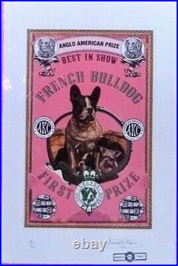 French Bulldog, First Prize, Limited Edition Print, Signed Fairchild Paris