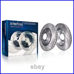 Front Rear Drilled Brake Rotors Pads for Land Rover Discovery Range Rover Sport