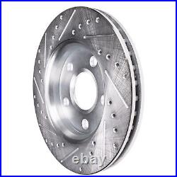 Front Rear Drilled Disc Brake Rotors for Land Rover Discovery Range Rover Sport