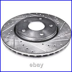 Front Rear Drilled Disc Brake Rotors for Land Rover Discovery Range Rover Sport