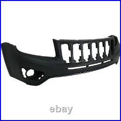 Front Upper Bumper Cover For 2011-2016 Jeep Compass with fog lamp holes Primed