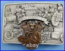 Harley Davidson Error Belt Buckle 1922 First 74 Limited Edition Of Only 5,000