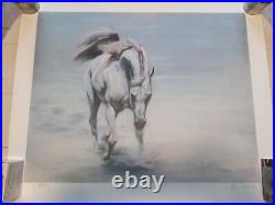 Horse Art Limited Edition 49/500 First Snow By Kim McElroy With Embossed Seal