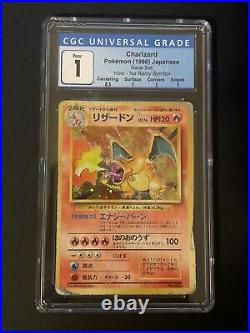 Psa 1 Poor Charizard Base Set No Rarity #6 1997 Pokemon Holo 1st Edition Japan