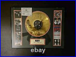 RARE KISS 2005 The First Decade 24KT Gold Plated Record Limited Edition 151/2500