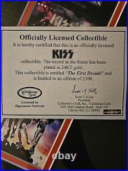 RARE KISS 2005 The First Decade 24KT Gold Plated Record Limited Edition 151/2500