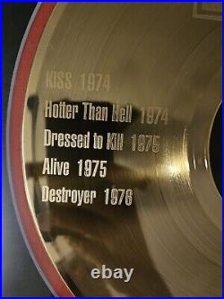 RARE KISS 2005 The First Decade 24KT Gold Plated Record Limited Edition 151/2500