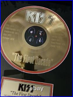 RARE KISS 2005 The First Decade 24KT Gold Plated Record Limited Edition 151/2500