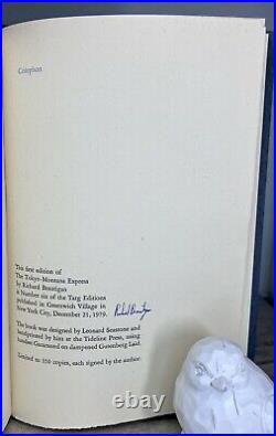 Richard Brautigan SIGNED LIMITED FIRST EDITION 300 Only Tokyo-Montana Express