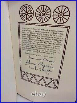 Seamus Heaney Limited Editions Club Signed Poems & Memoir First Edition Leather