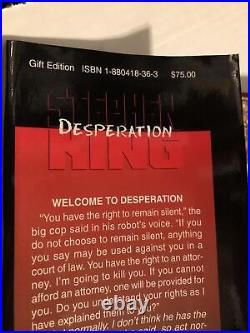 Stephen King Desperation First Edition Hardcover Limited Grant Gift Edition