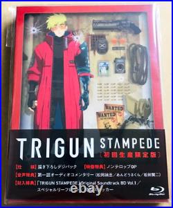 TRIGUN STAMPEDE Vol. 1-2 Set First Limited Edition Blu-ray Soundtrack CD Booklet