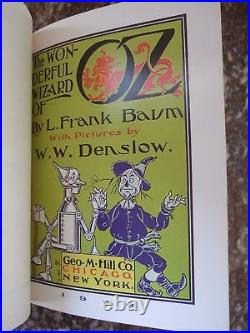 The Wonderful Wizard of Oz, Deluxe Facs of 1900 First Edition withMAPL. Frank Baum