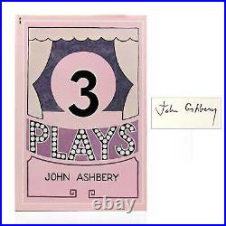 Three Plays / John Ashbery / Signed First Edition / Limited Edition HCDJ 1978